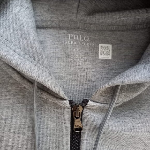Polo Ralph Lauren Double-Knit Full-Zip Hoodie – Classic Grey Heather, Men’s Size - Picture 5 of 13